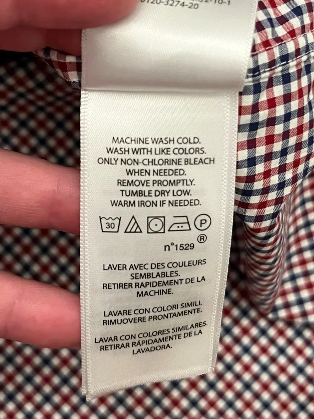 Polo Ralph Lauren Classic Fit Red White Navy Long Sleeve Button Down Shirt, L